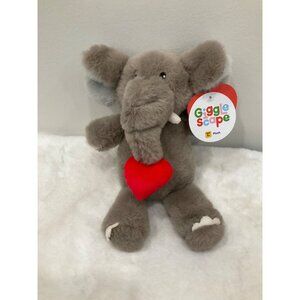 Giggle Scape 2026 Plush ELEPHANT WITH HEART 9" NWT So soft!